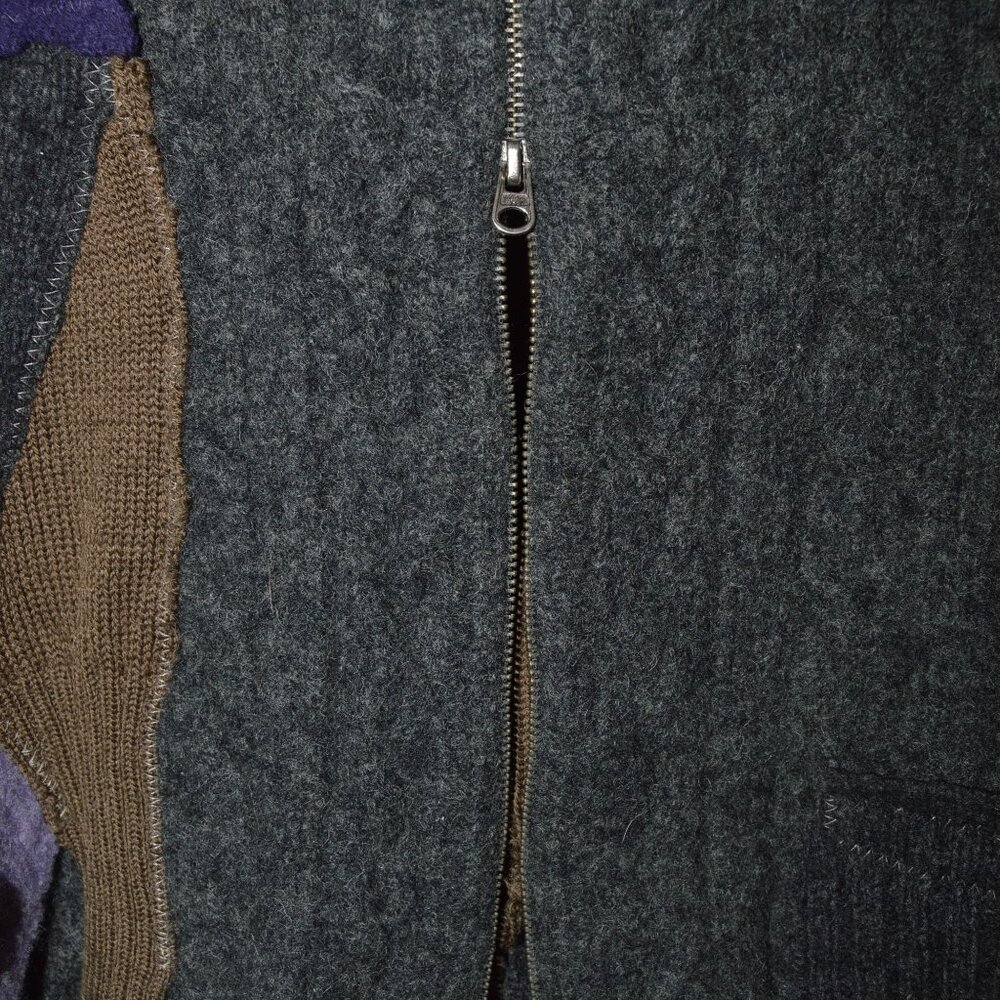 Funky Patchwork Sweater Vest Medium - image 5